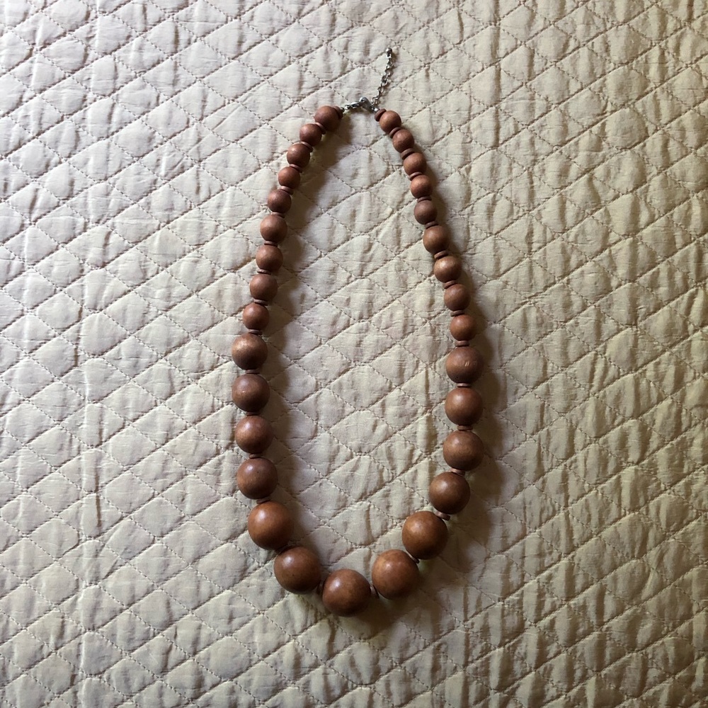 Vintage Wood Bead Necklace